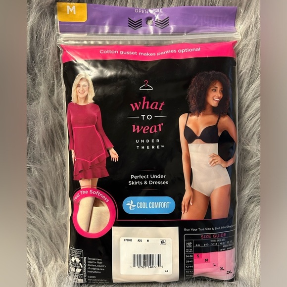 Maidenform‎ Flexees Shapewear Womens Size Medium Beige Stretchy High Waist Brief - Picture 3 of 4